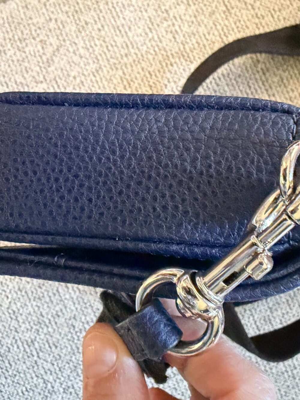 Marc Jacobs The Mini Bandana Leather Bag Blue The Card Case & Dustbags!!! NEW - Picture 9 of 12
